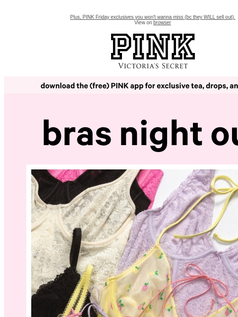 vspink newsletter: These Bras Were Made to Be Seen