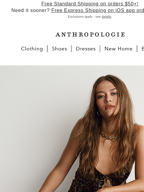 anthropologie newsletter: First rodeo? There's a dress for that