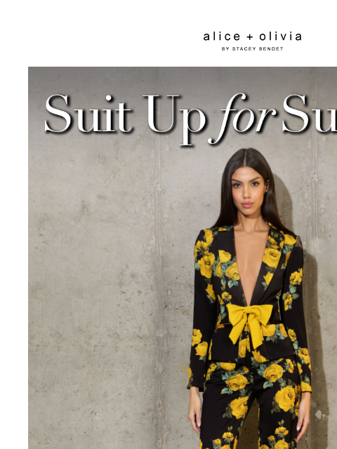 aliceandolivia newsletter: The Summer Suiting Edit