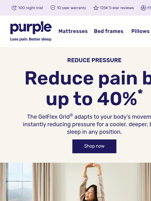 purple newsletter: Less pressure = less pain