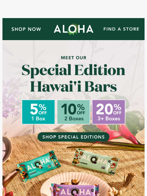 aloha newsletter: A special moment for our Special Editions 🌴🌊