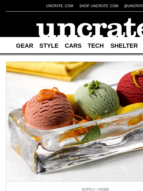 uncrate newsletter: Nude Ice Cube Ice Cream Cup & more