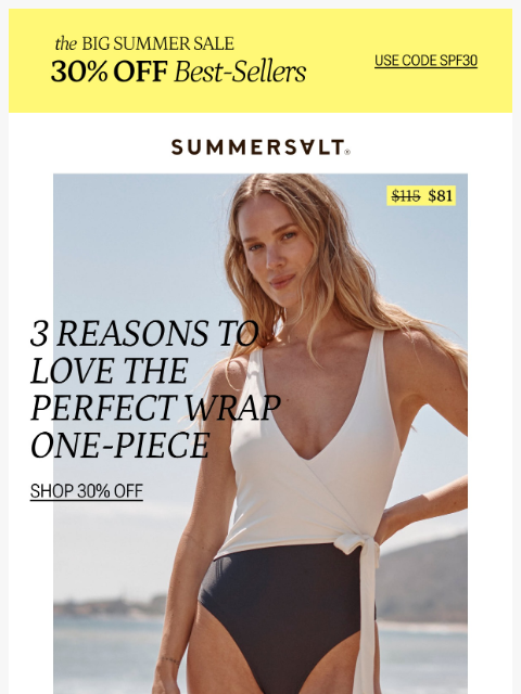 summersalt newsletter: 30% Off the *perfect* suit