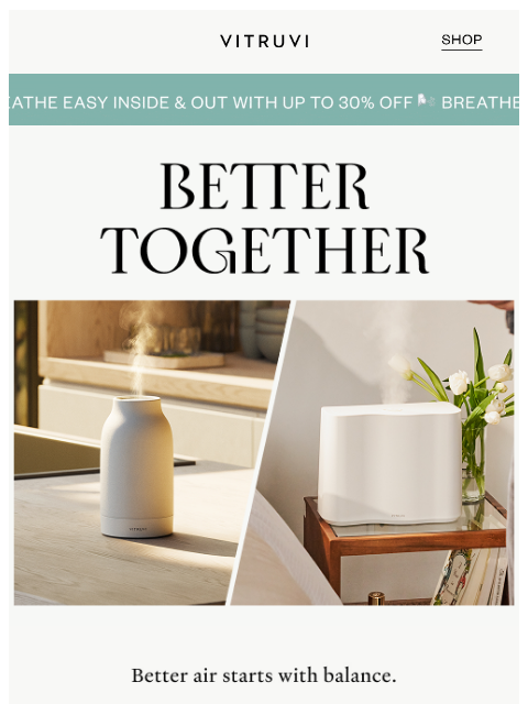 vitruvi newsletter: Ultimate Air Care Combo Now On Sale 🏷️