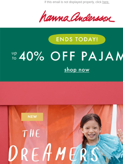 hannaandersson newsletter: New PJs, New Prints ⭐ Up To 40% Off