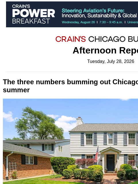 crainalerts newsletter: Inventory crunch squeezes Chicago homebuyers