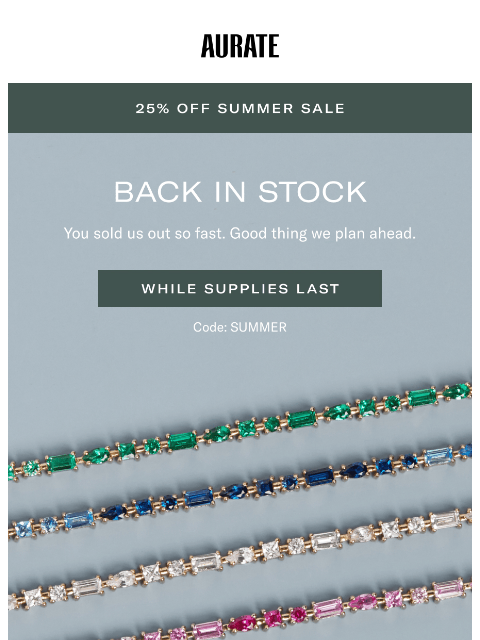 auratenewyork newsletter: RELAX, WE RESTOCKED
