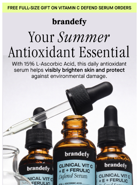 brandefyskin newsletter: ☀️ The one serum your summer routine needs