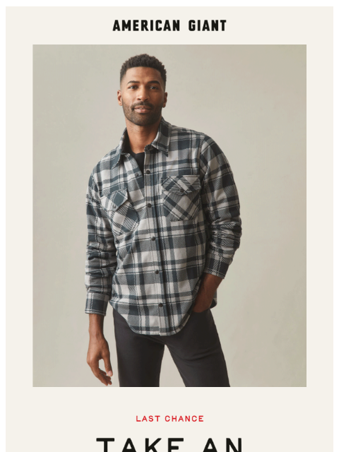 american-giant newsletter: Take an extra 25% off the sale section