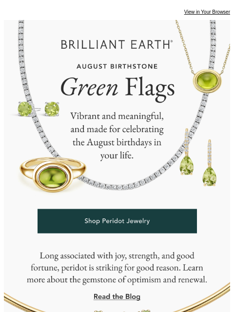 brilliantearth newsletter: Green flags only