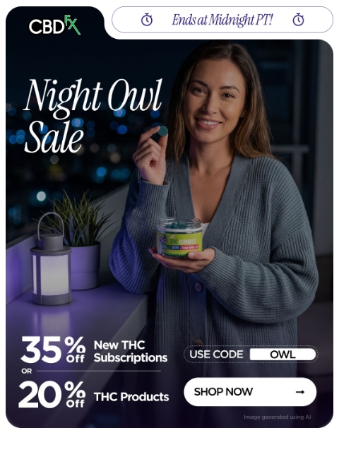 cbdfx newsletter: Final Hours: up to 35% OFF all THC products ⌛