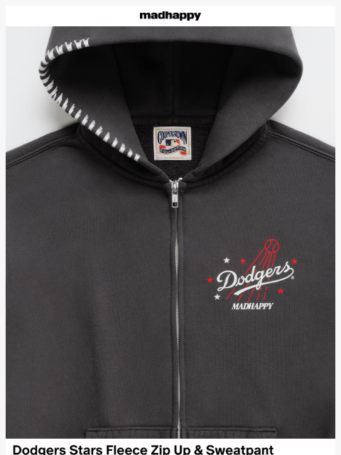 madhappy newsletter: Dodgers Stars Zip Up & Sweatpant ⭐️