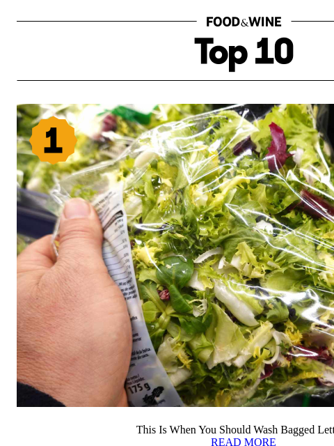 foodandwine newsletter: This Is When You Should Wash Bagged Lettuce
