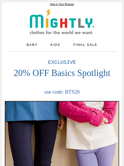mightly newsletter: The Basics Are Better at 20% OFF⭐️⭐️⭐️⭐️⭐️
