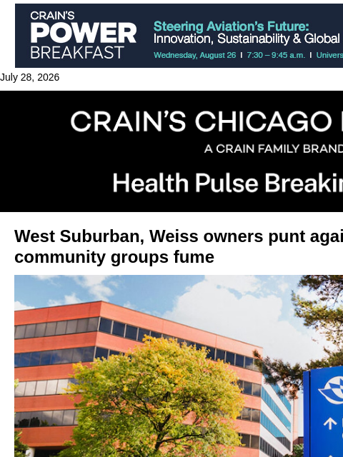 crainalerts newsletter: More time on the clock for Resilience settlement