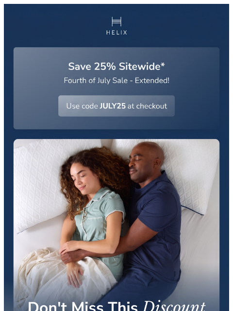 helixsleep newsletter: Here's your extended discount code