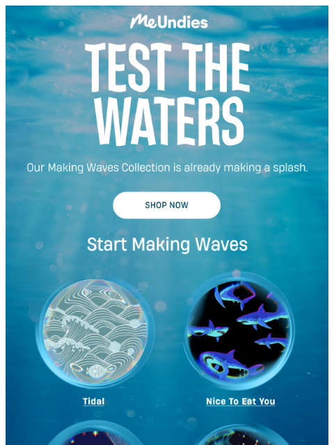 meundies newsletter: Meet the Making Waves Collection 🌊