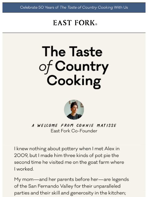 eastfork newsletter: The Taste of Country Cooking