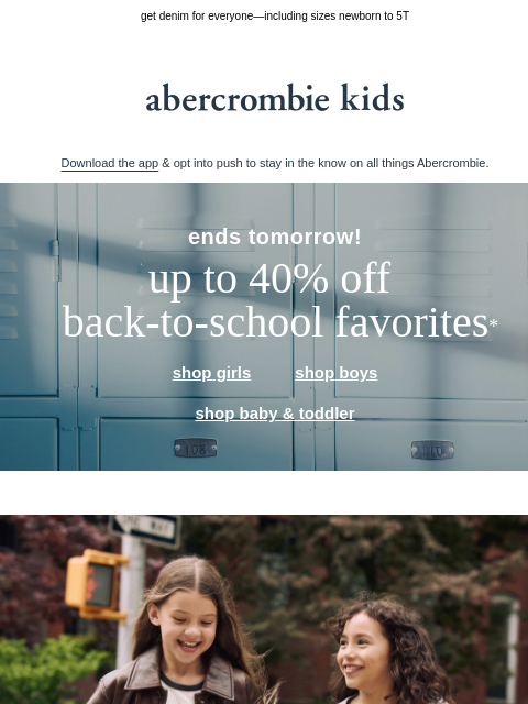 abercrombie newsletter: good taste runs in the family 👖
