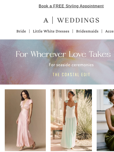anthropologie newsletter: Dresses for any wedding, anywhere ✈️