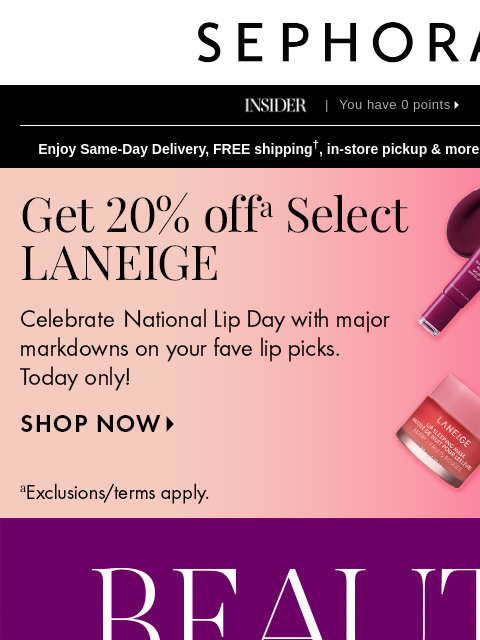 sephora newsletter: Something special awaits. We’ve got your makeup ne...