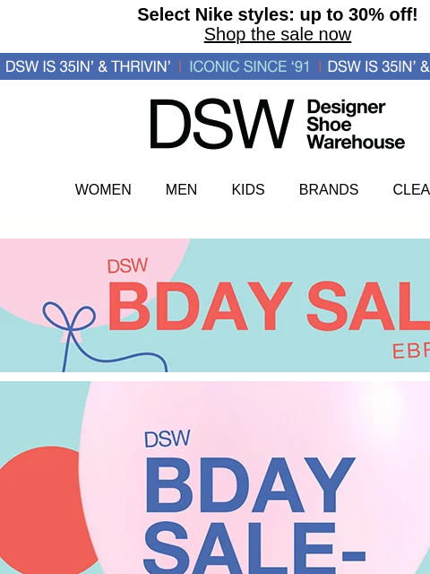 dsw newsletter: THE SALE-EBRATION CONTINUES 🥳