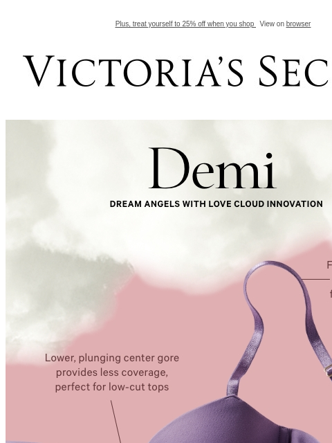 Plus, treat yourself to 25% off when you shop View on browser Victoria's Secret VSCC Available Credit Introduction Shop Now Shop Now Shop Now Display images to show real-time content Display images