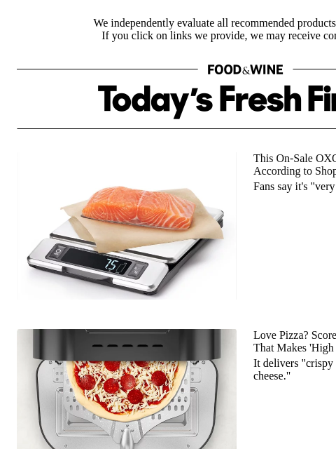 foodandwine newsletter: Score 50% Off the Indoor Pizza Oven That Cooks Lik...