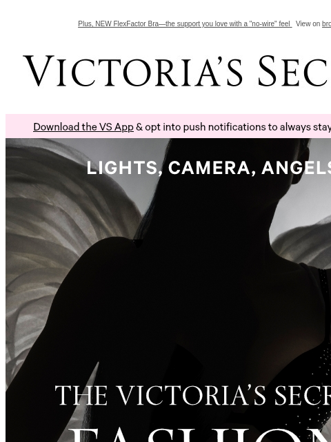 victoriassecret newsletter: It's Happening: Lights, Camera, Angels
