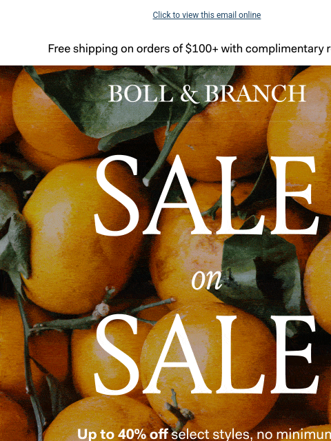 bollandbranch newsletter: ☀️ Summer Sale: Up to 40% off select styles