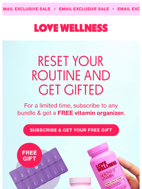 lovewellness newsletter: Friend, did someone say free gift?