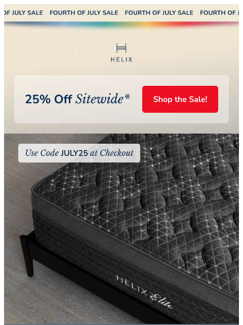 helixsleep newsletter: Last call for 25% off!