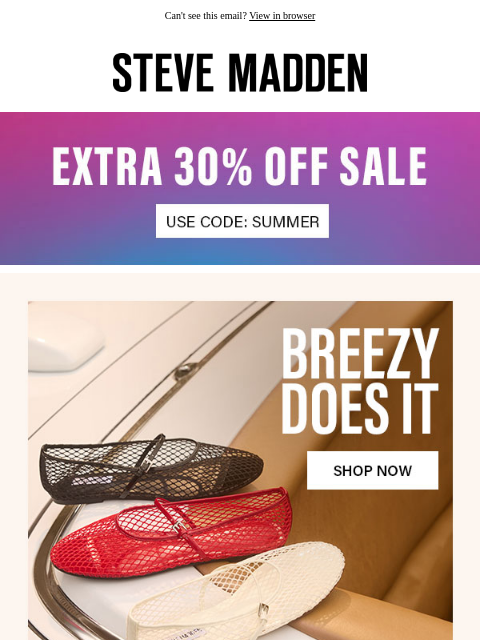 stevemadden newsletter: Heat Wave Ready