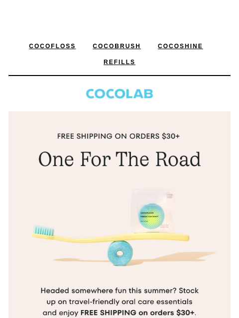cocolab newsletter: 🌞 Free shipping on orders $30+ 🌞