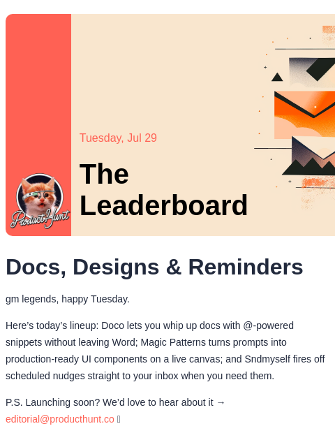 producthunt newsletter: 😸 Cursor for design