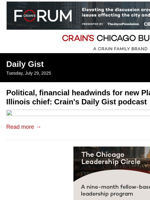 crainalerts newsletter: Political, financial headwinds for new Planned Par...