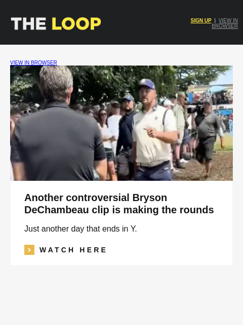golfdigest newsletter: A controversial Bryson clip, a 'Happy Gilmore 2' c...