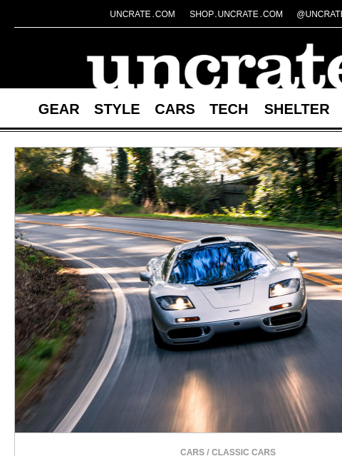 uncrate newsletter: Larry Ellison's 1997 McLaren F1 & more