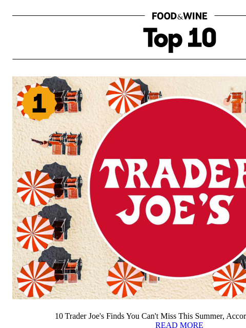 foodandwine newsletter: 10 Trader Joe's Finds Superfans Are Buying This Su...