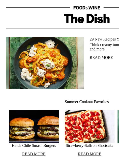 foodandwine newsletter: 29 New Recipes You Should Make in August