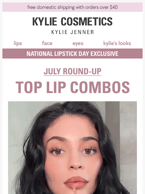 kyliecosmetics newsletter: july lippie faves 💋