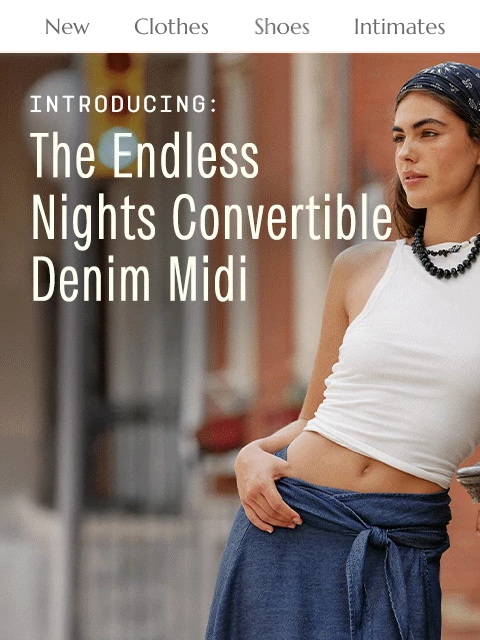 freepeople newsletter: Say hi to our new fav midi skirt 👋