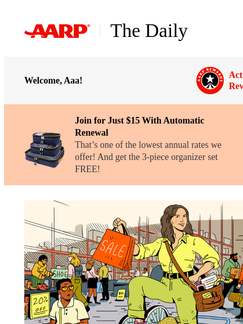 aarp newsletter: The Daily — 6 Surprising Places to Find Bargains