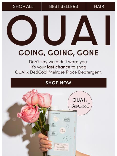 theouai newsletter: OUAI x Dedcool is (almost) gone