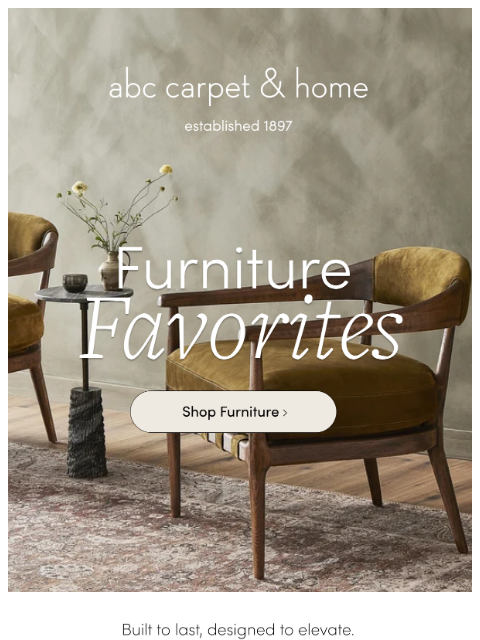 abchome newsletter: 4 Furniture Brands We Know You'll Love