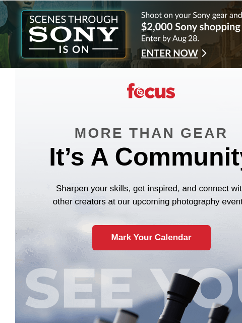 focuscamera newsletter: Bring your camera, meet your people