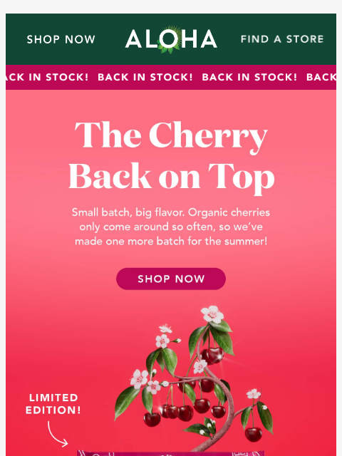 aloha newsletter: A flavor match made in heaven 🍒