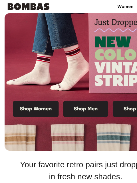 bombas newsletter: Vintage Stripes? In All New Colors?