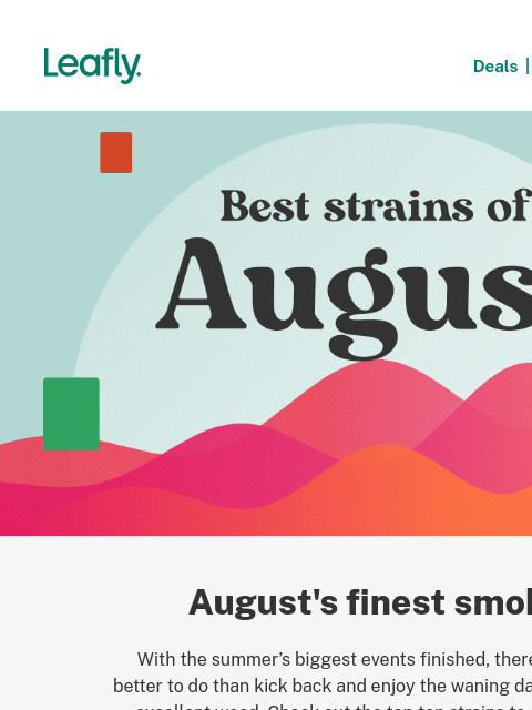 leafly newsletter: The 10 best strains of August 2026 🕶️