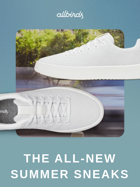 allbirds newsletter: OMG. Brand New Summer Sneakers!